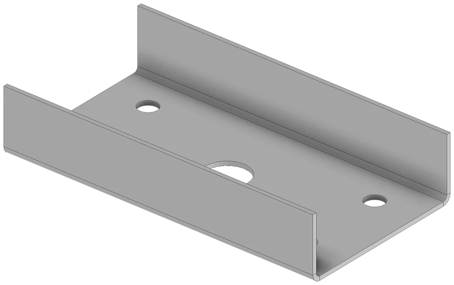 Il modello 3D del pezzo in Inventor.